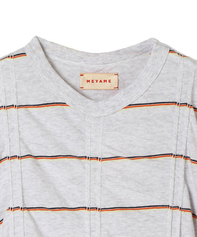 Tucked Jacquard Border Dress