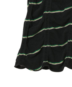 Tucked Jacquard Border Dress