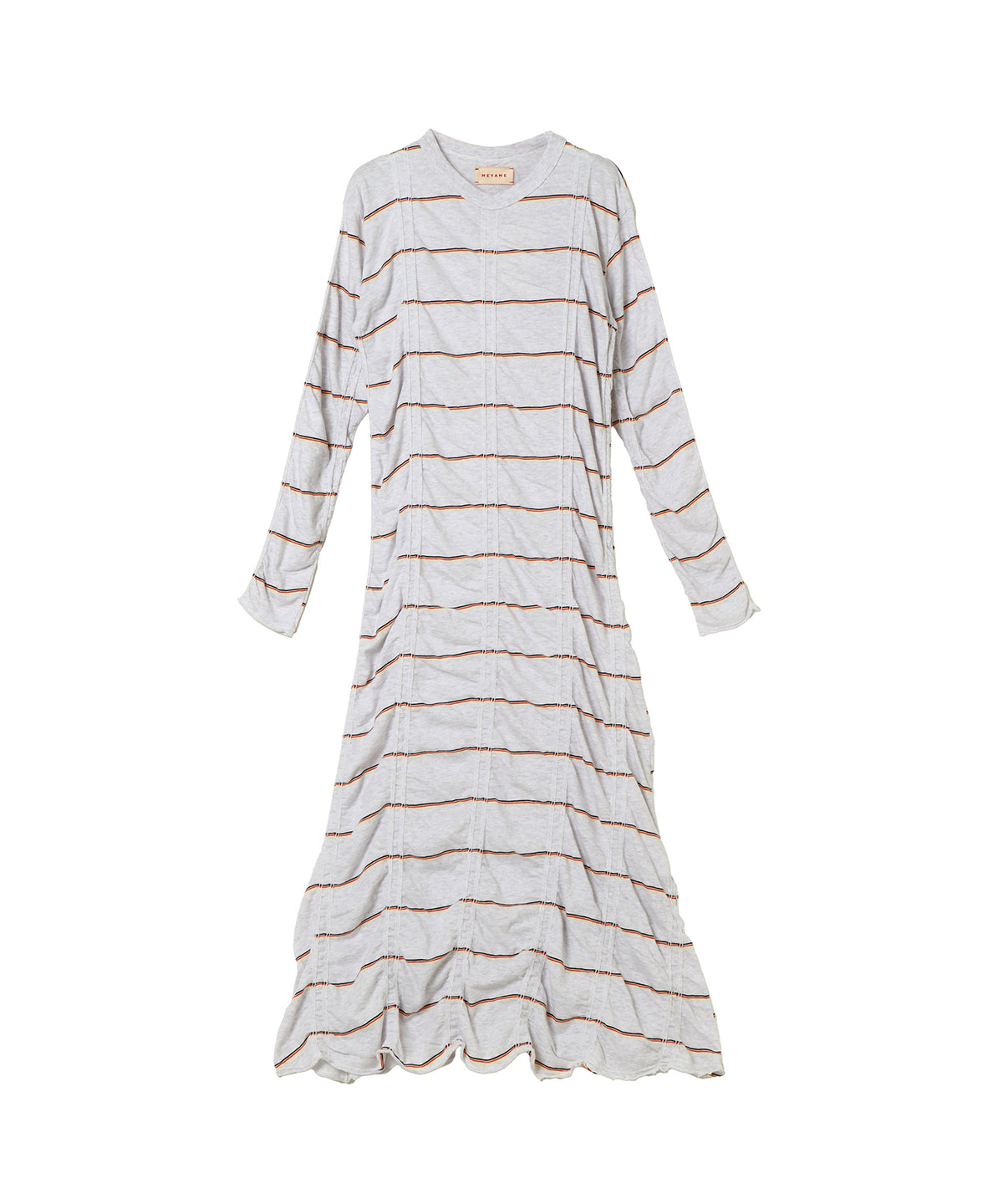 Tucked Jacquard Border Dress
