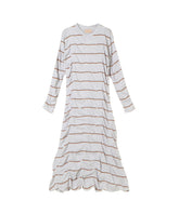 Tucked Jacquard Border Dress