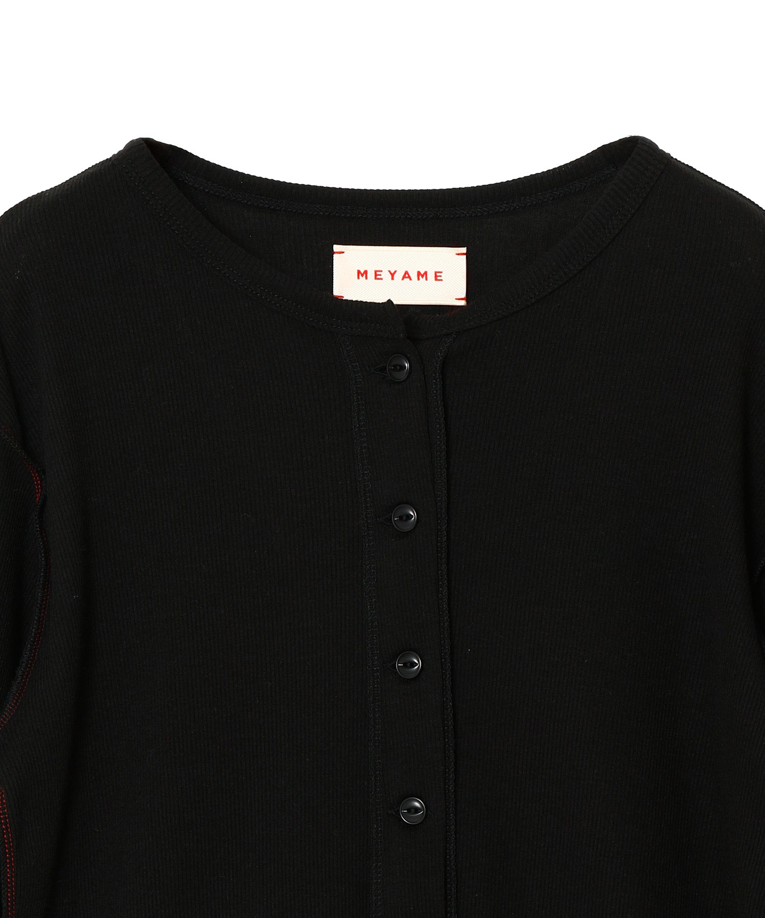 SOFT RIB SIDE STITCH CARDIGAN - MEYAME (メヤメ) - tops (トップス