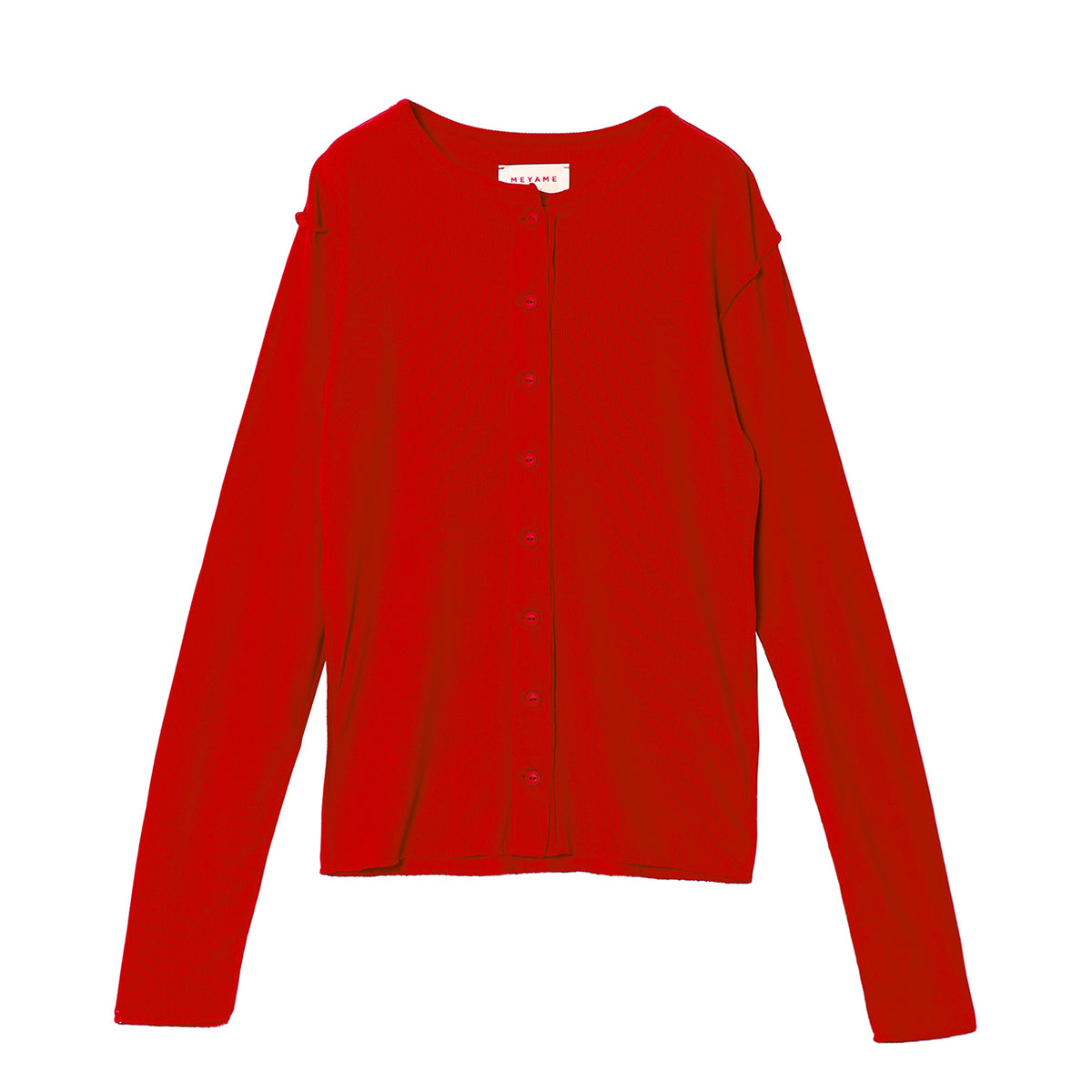 SOFT RIB SIDE STITCH CARDIGAN - MEYAME (メヤメ) - tops (トップス
