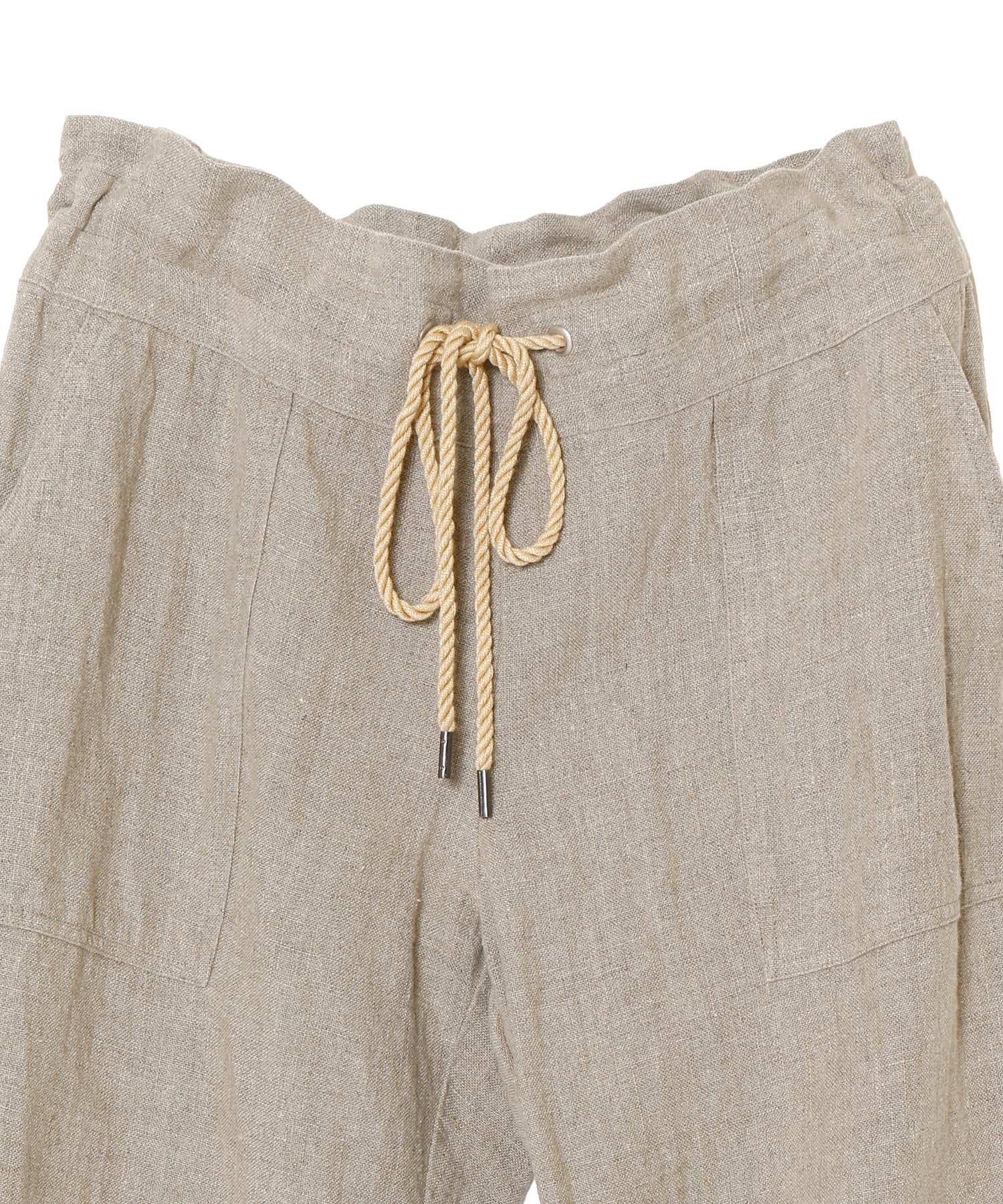 LINEN COMFORTABLE DRAWCODE PANTS - MEYAME (メヤメ) - bottom