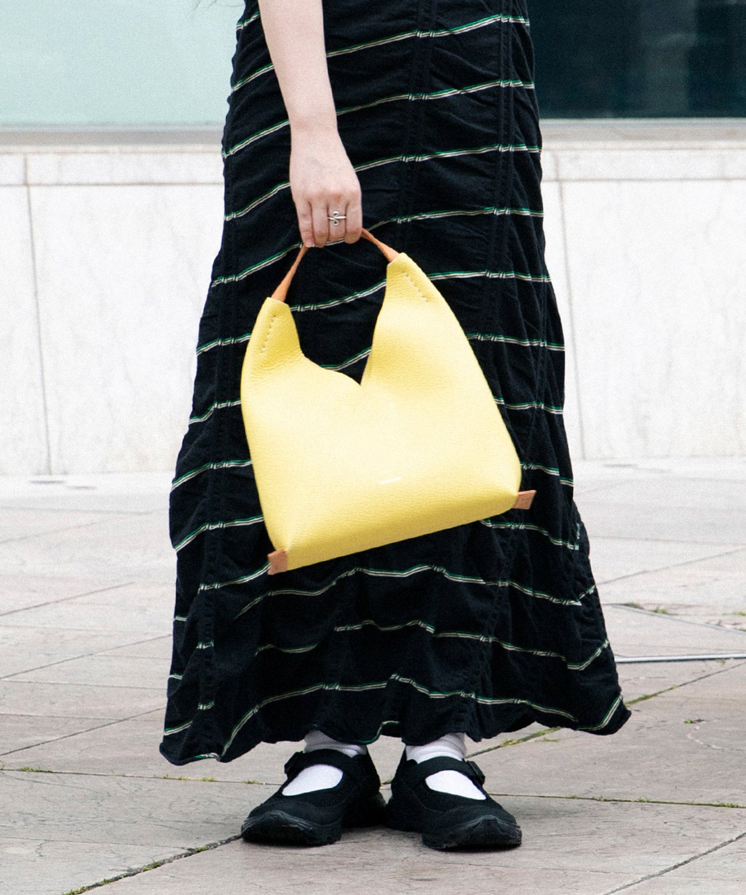TUCKED JACQUARD BORDER SLEEVELESS / DRESS