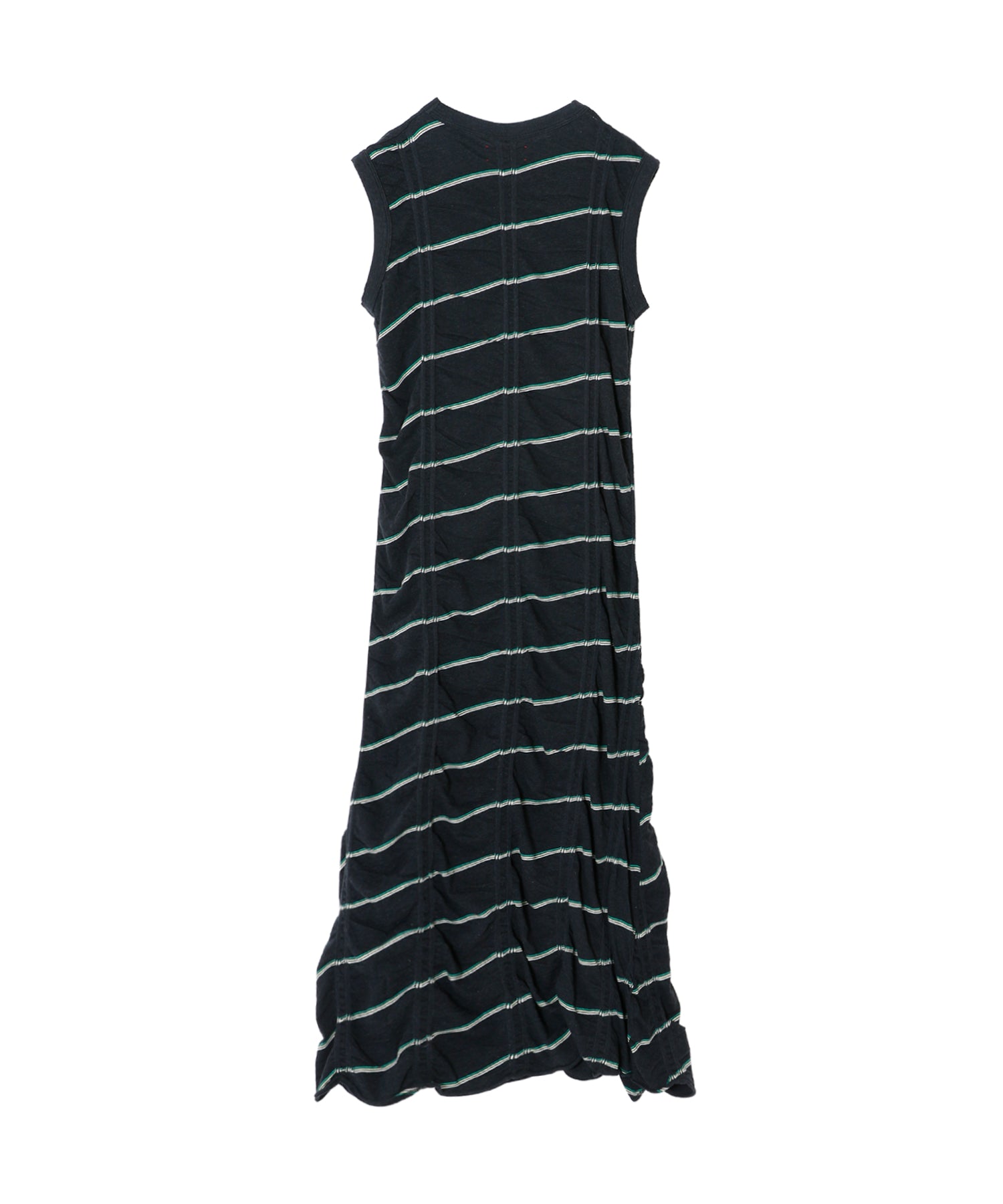 TUCKED JACQUARD BORDER SLEEVELESS / DRESS