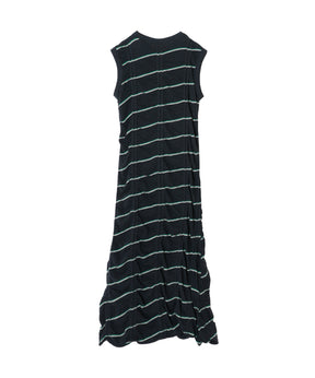 TUCKED JACQUARD BORDER SLEEVELESS / DRESS