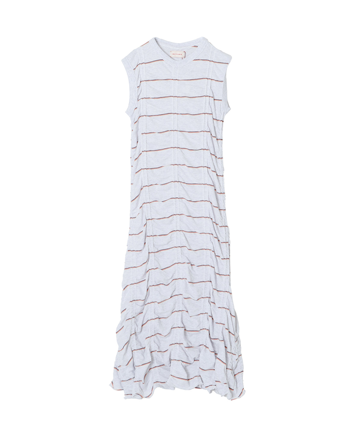 TUCKED JACQUARD BORDER SLEEVELESS / DRESS