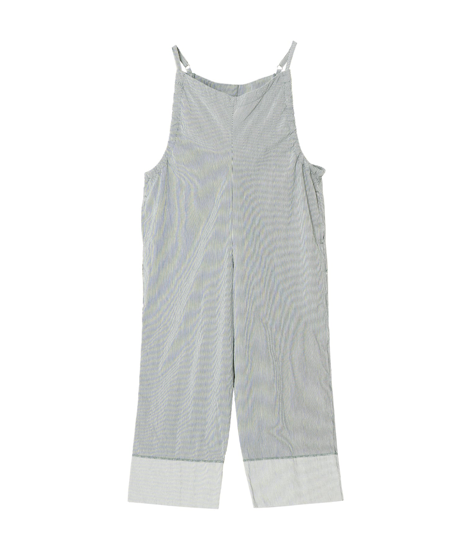 STRIPED GATHERED ALL-IN-ONE - MEYAME (メヤメ) - bottom (ボトムス