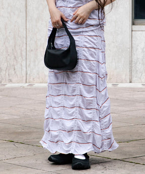 TUCKED JACQUARD BORDER SKIRT