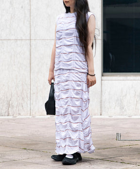TUCKED JACQUARD BORDER SKIRT