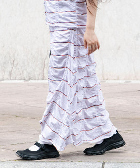 TUCKED JACQUARD BORDER SKIRT