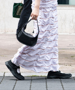 TUCKED JACQUARD BORDER SKIRT