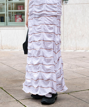TUCKED JACQUARD BORDER SKIRT
