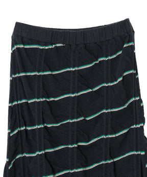 TUCKED JACQUARD BORDER SKIRT