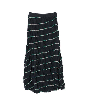 TUCKED JACQUARD BORDER SKIRT