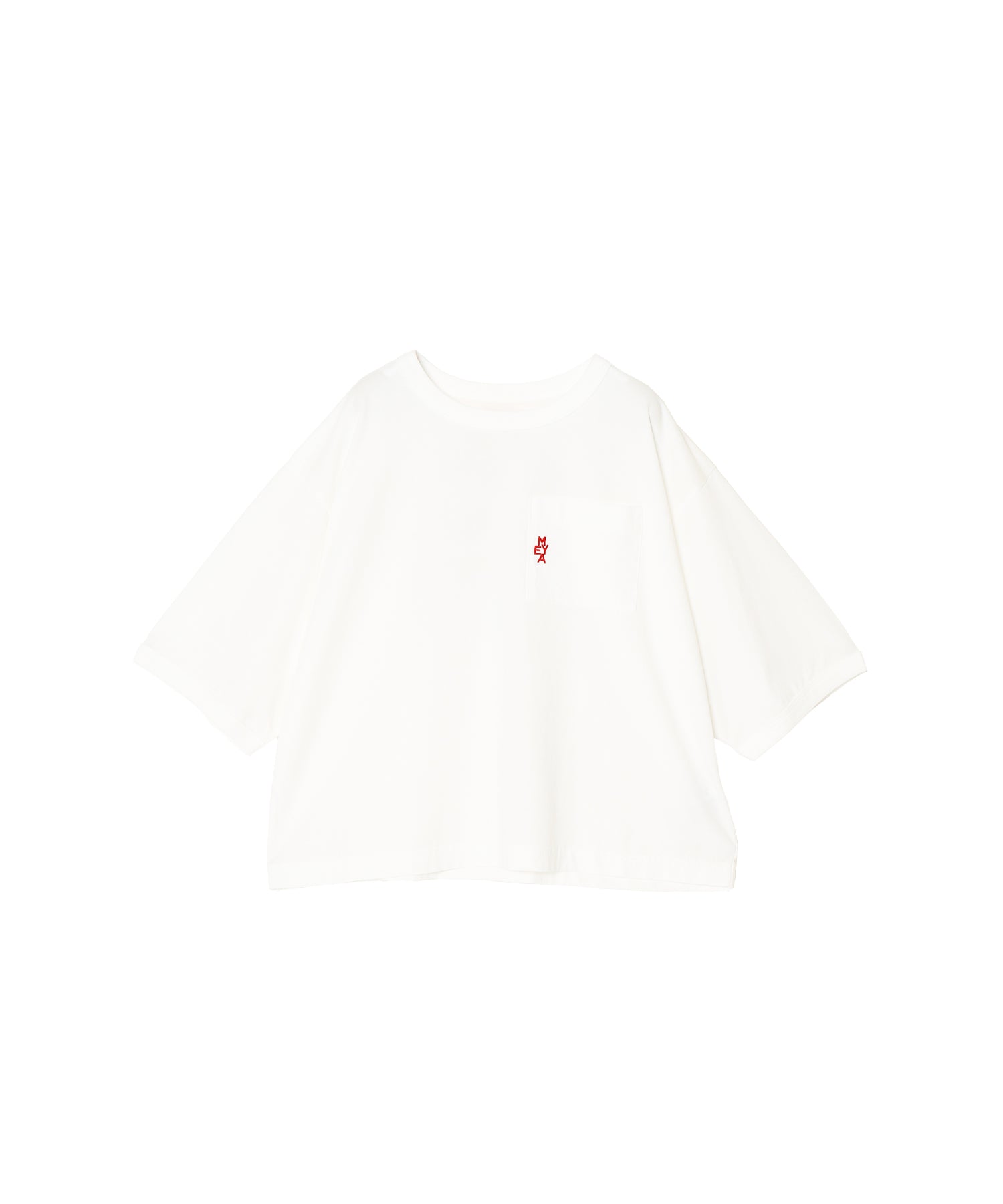 EMBROIDERED POCKET TEE - MEYAME (メヤメ) - tops (トップス