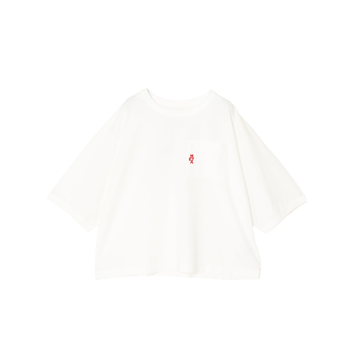 EMBROIDERED POCKET TEE - MEYAME (メヤメ) - tops (トップス