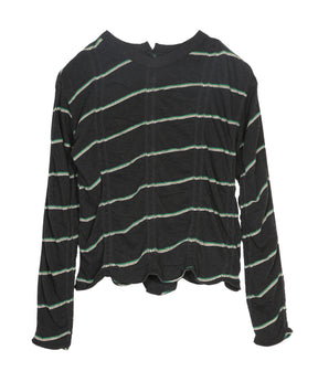Tucked Jacquard Border Cardigan