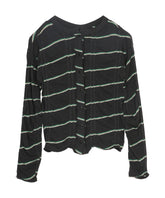 Tucked Jacquard Border Cardigan