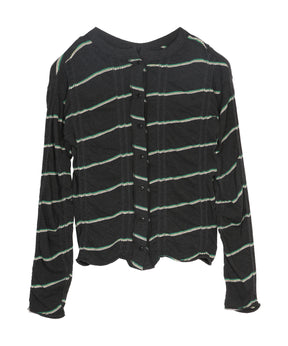 Tucked Jacquard Border Cardigan