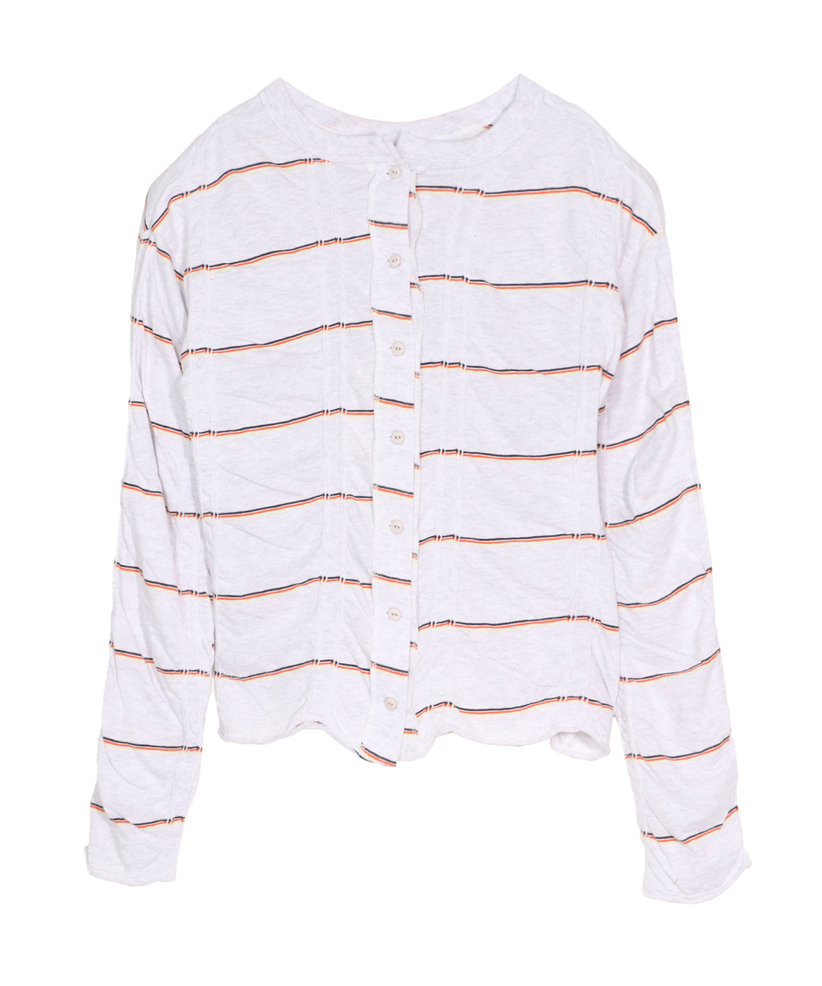 Tucked Jacquard Border Cardigan