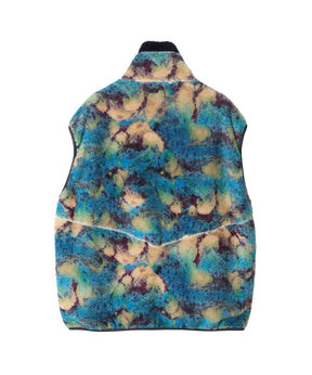 PRINT/ SOLID REVERSIBLE FLEECE VEST