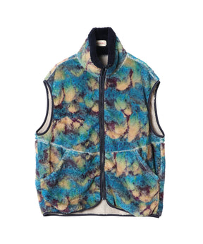 PRINT/ SOLID REVERSIBLE FLEECE VEST