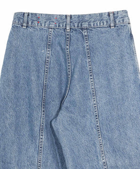 Denim Wide Tuck Pants