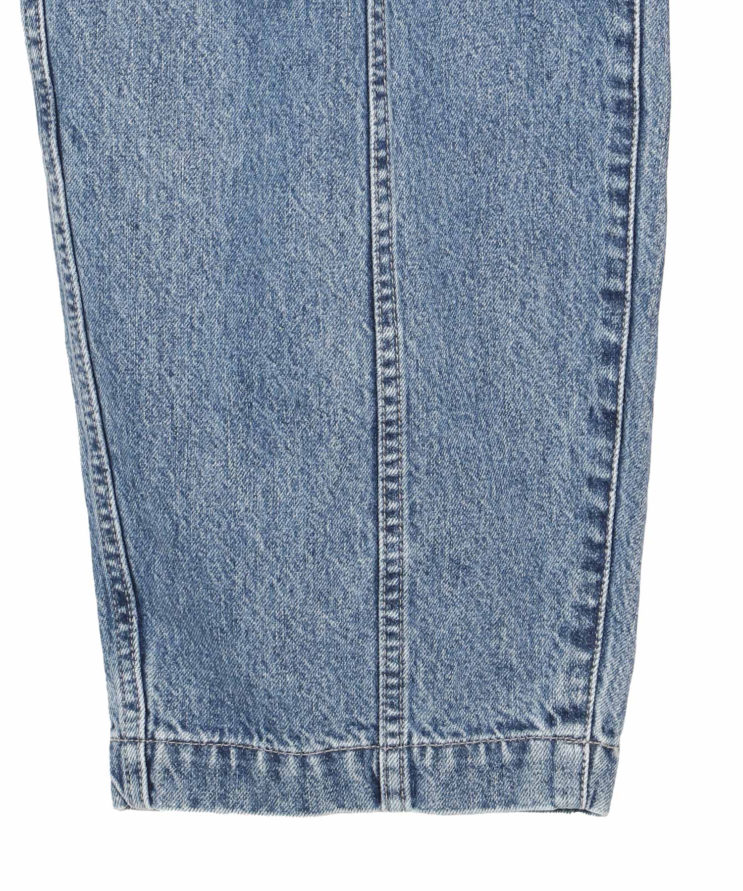 Denim Wide Tuck Pants