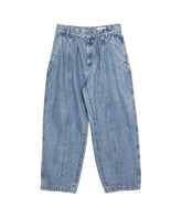 Denim Wide Tuck Pants