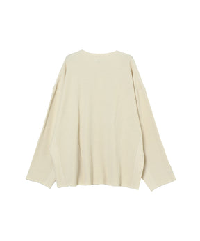 WAFFLE SIDE RIB LOOSE SLEEVE TEE