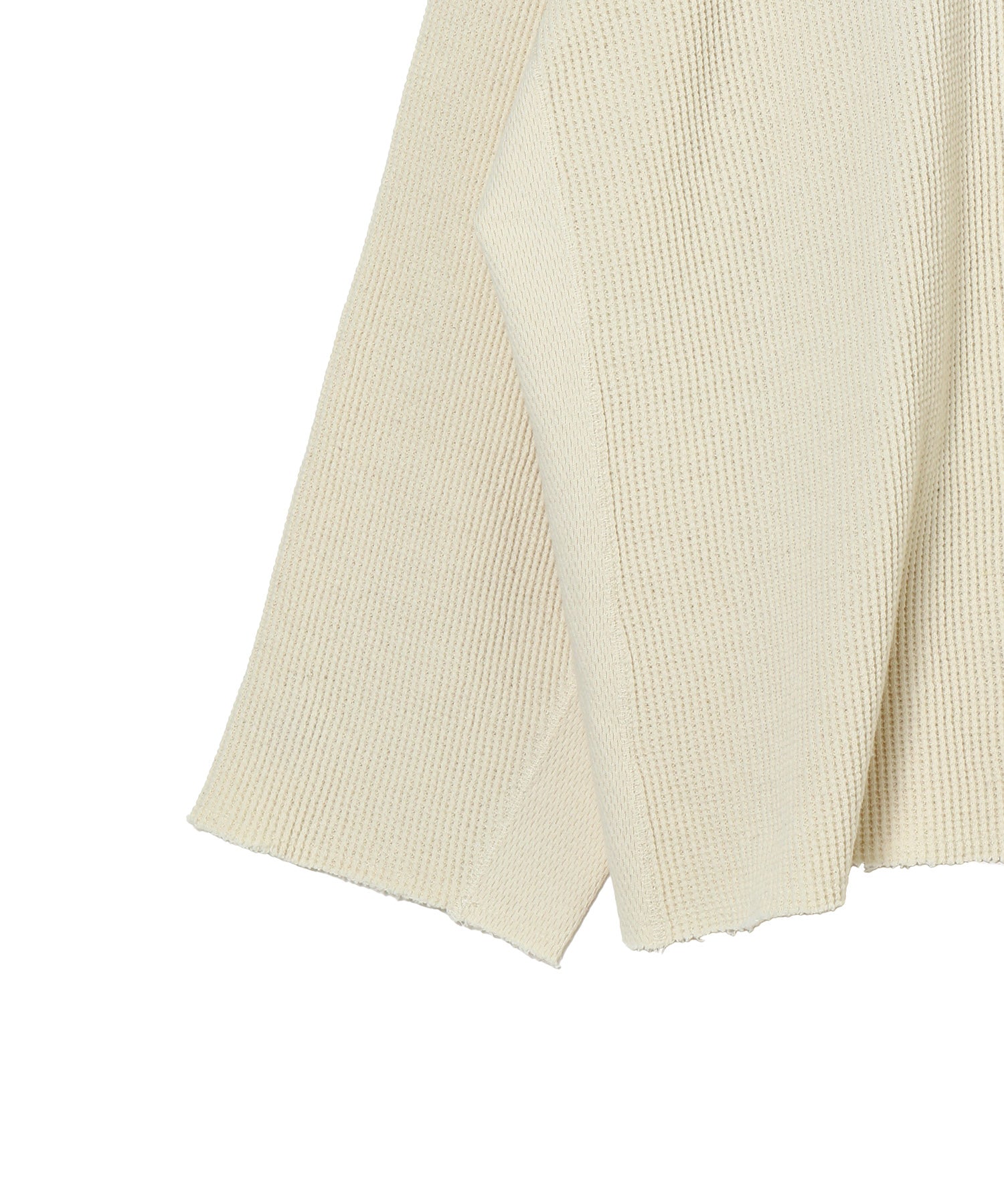 WAFFLE SIDE RIB LOOSE SLEEVE TEE