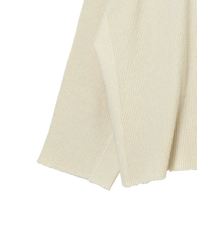 WAFFLE SIDE RIB LOOSE SLEEVE TEE