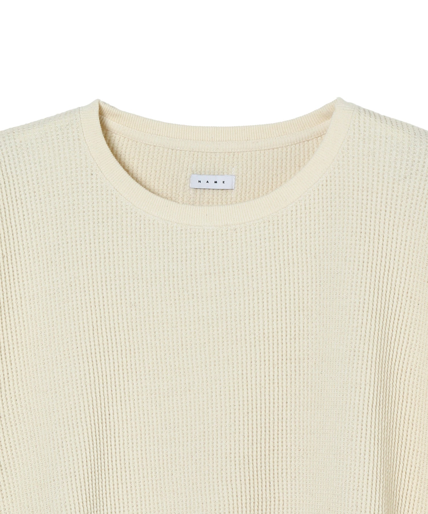 WAFFLE SIDE RIB LOOSE SLEEVE TEE