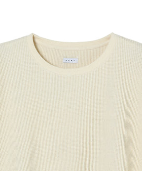 WAFFLE SIDE RIB LOOSE SLEEVE TEE