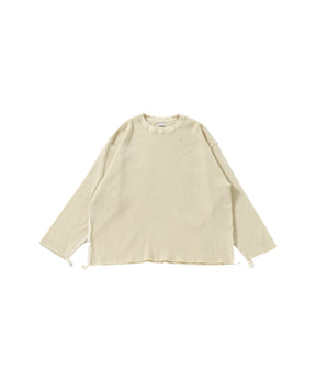 Name. FIGURE EXCLUSIVE MODEL_WAFFLE TAPED LOOSE SLEEVE TEE_NMCU-FI004_off-white_front