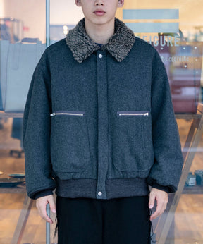 MELTON/PADED FLIGHT JACKET - Name. (ネーム) - outer (アウター