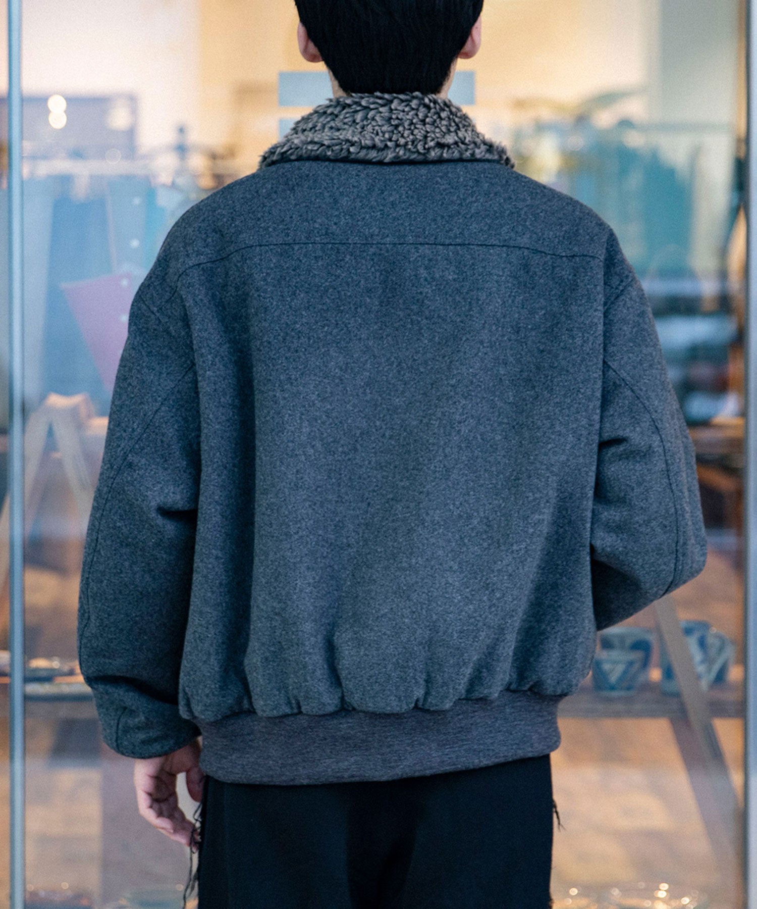 MELTON/PADED FLIGHT JACKET