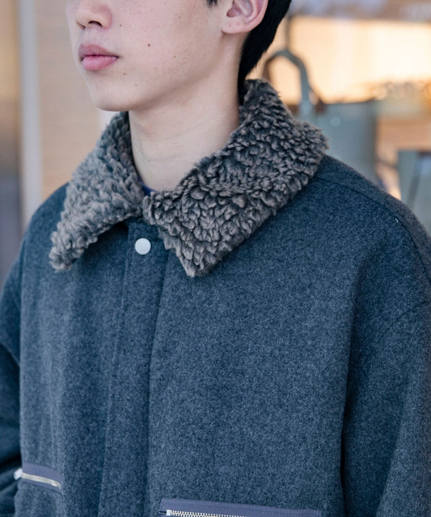 MELTON/PADED FLIGHT JACKET