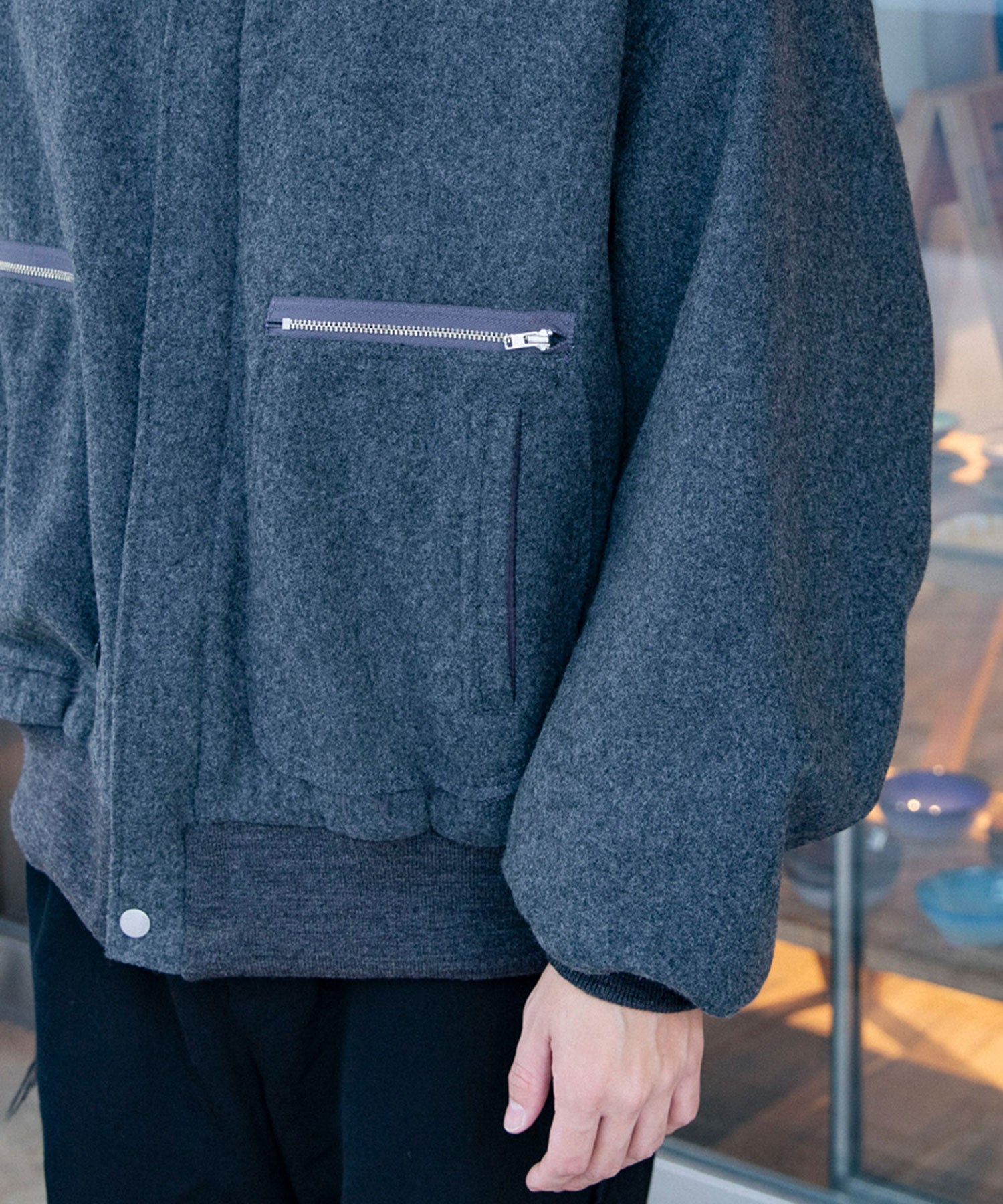 MELTON/PADED FLIGHT JACKET