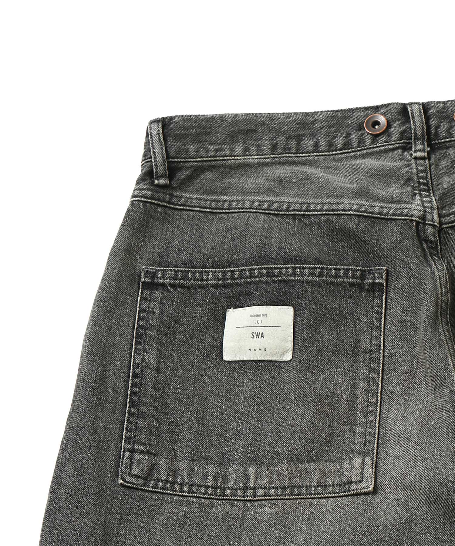 VINTAGE DENIM PINTUCK PANTS