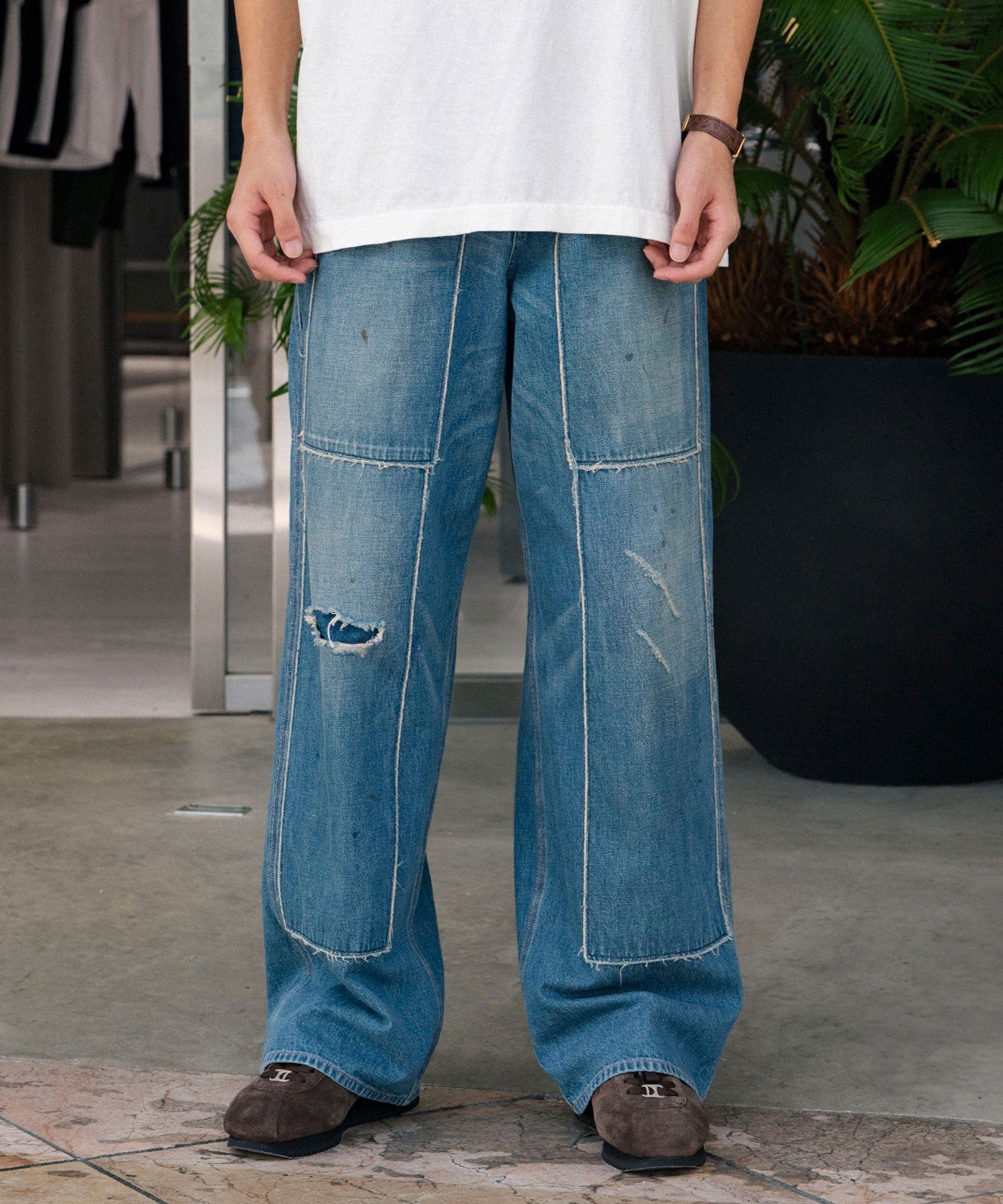 DENIM PAINTER PANTS with Kurry
