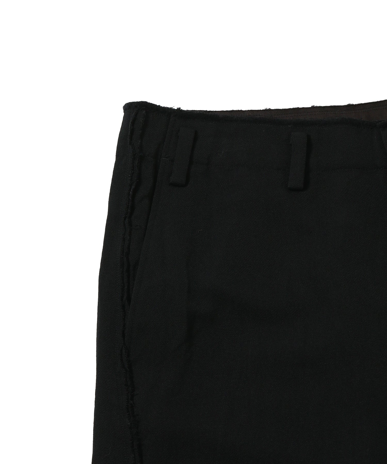 WOOL/LINEN SHIFTED SIDE SEAM TROUSERS