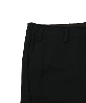WOOL/LINEN SHIFTED SIDE SEAM TROUSERS