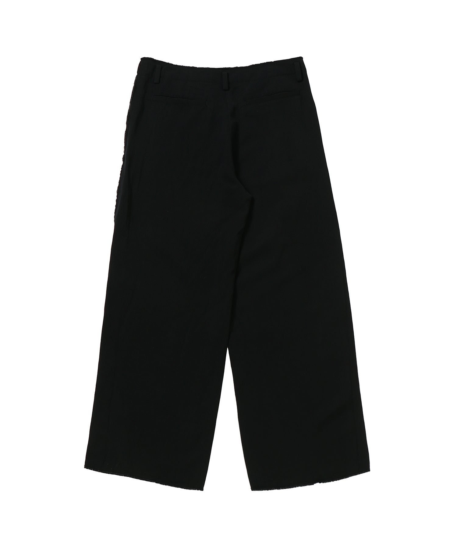 WOOL/LINEN SHIFTED SIDE SEAM TROUSERS