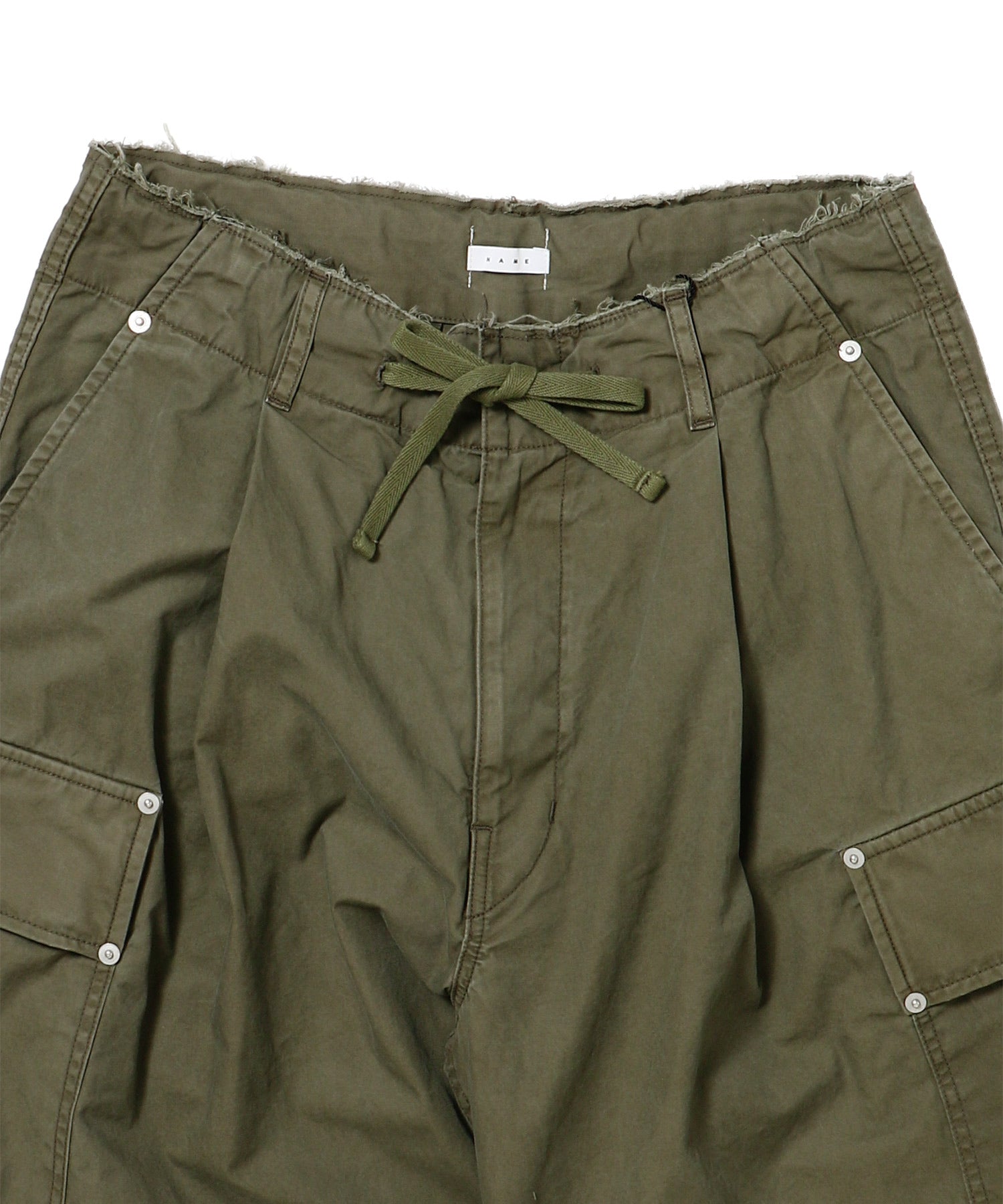 COTTON SERGE ONE TUCK CARGO PANTS