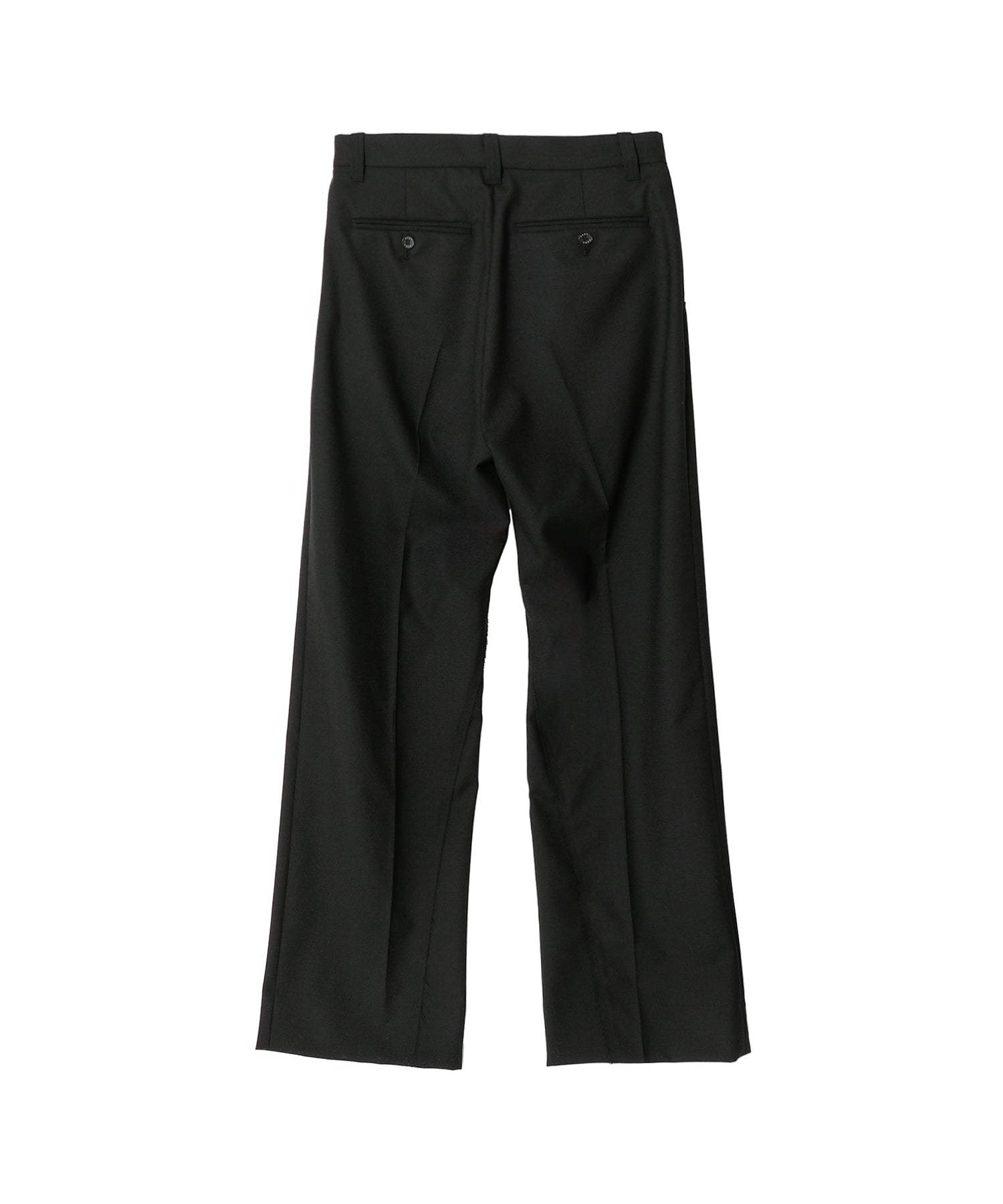 WOOL CALM SKIN STRAIGHT TROUSERS : DELTA SHAPE