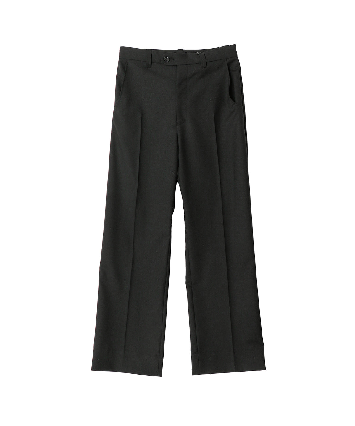 WOOL CALM SKIN STRAIGHT TROUSERS : DELTA SHAPE