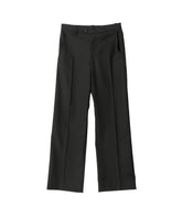WOOL CALM SKIN STRAIGHT TROUSERS : DELTA SHAPE