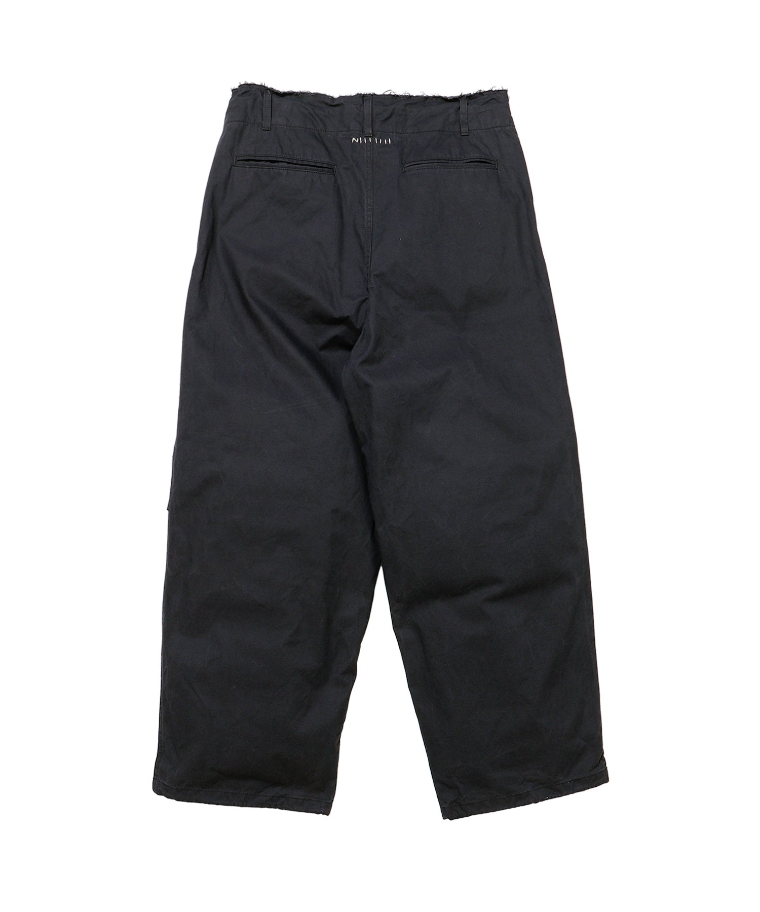 COTTON SERGE ONE TUCK PANTS : TELE CUT (FIGURE EX.)